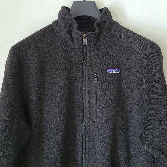 Patagonia New Better Sweater Fleece Jacket Full-Zip Men XL Black w/ Logo - Picture 6 of 12